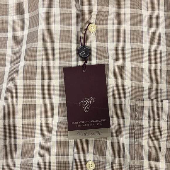 Classic Tan Plaid Button-Down Shirt - Picture 3 of 10